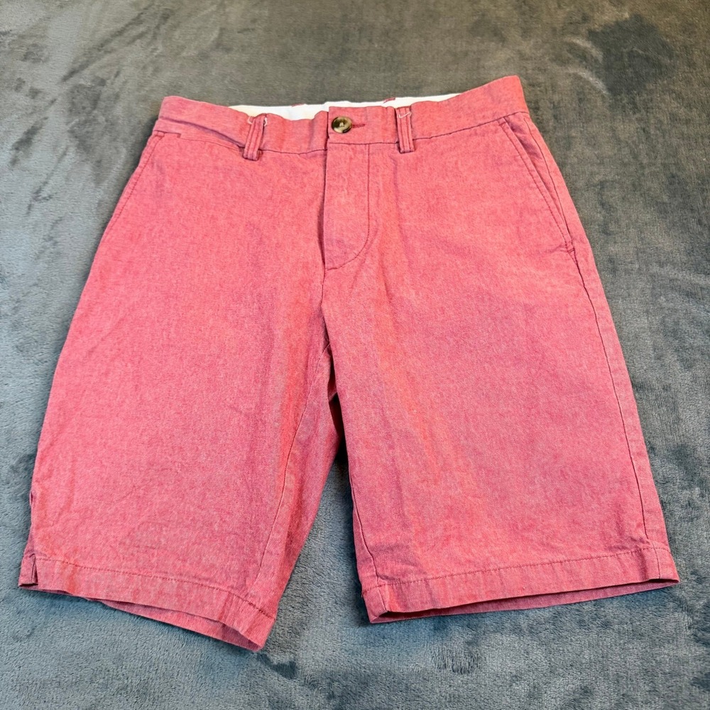 Old Navy Ultimate Slim Built-In Flex Shorts Mens 28 Red Cotton Stretch